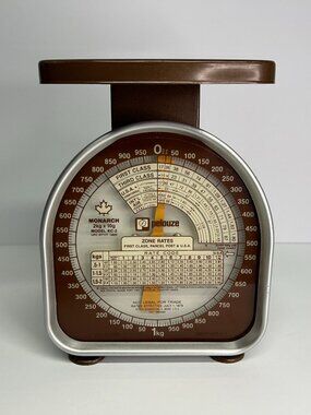 Pelouze KC-2 Postal Weigh Scale Monarch Vtg 1979 Brown 2 Kg USA